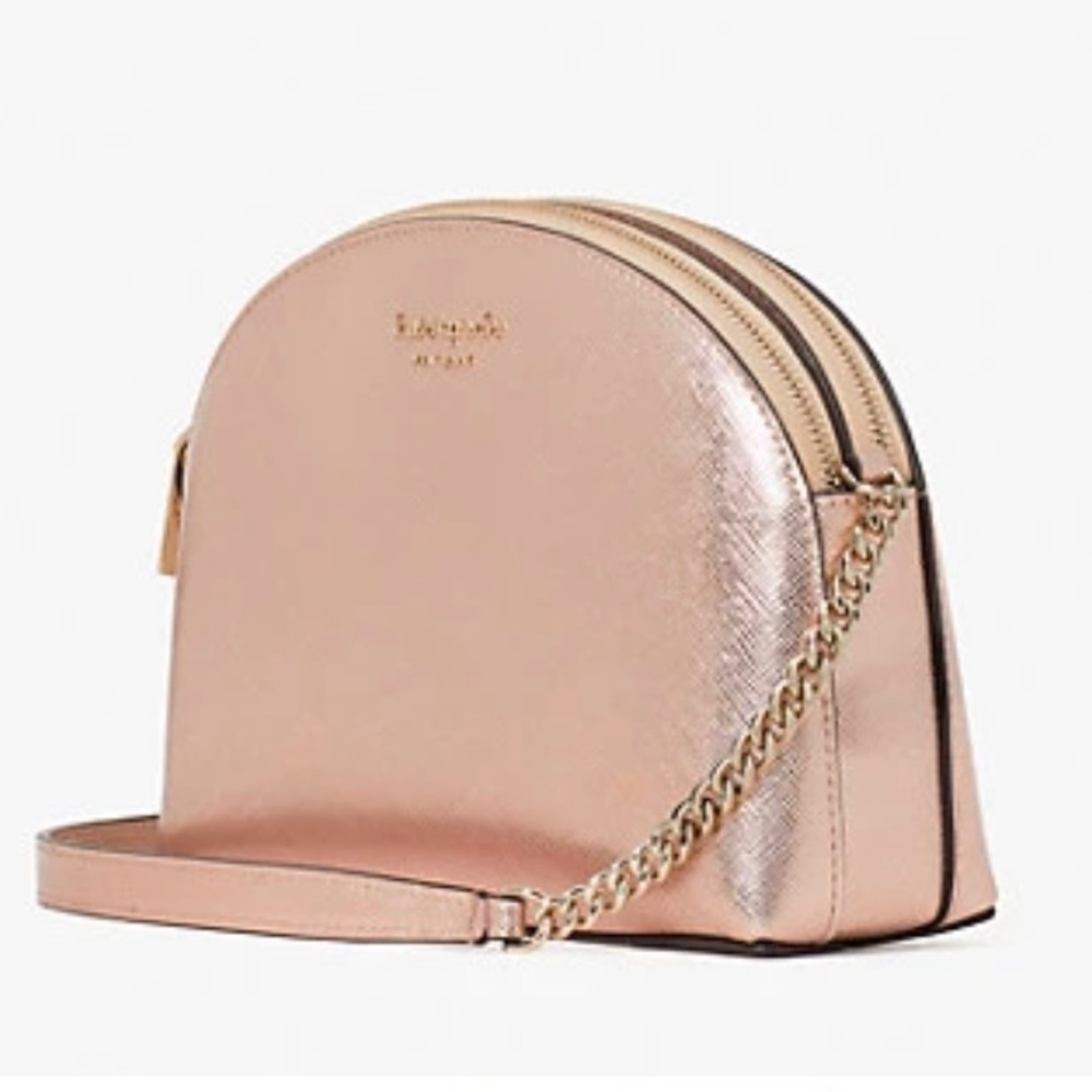 2X “HOST PICK” Kate Spade Metallic Double Zip Crossbody - Picture 3 of 6